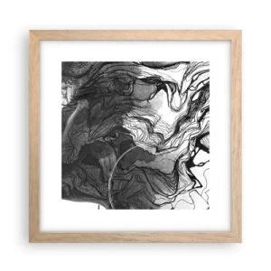 Pôster com moldura de carvalho claro - Entrelaçados em sonhos - 30x30 cm