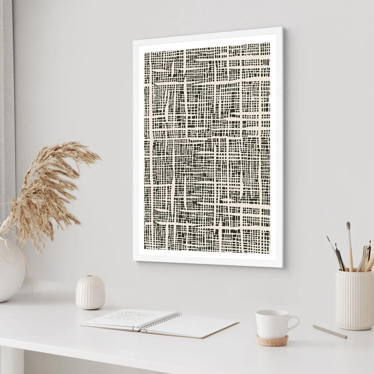 Pôster em moldura branca - Uma composição tecida - 40x50 cm