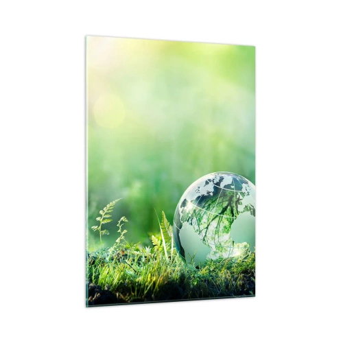 Quadro em vidro - Planeta verde - 50x70 cm