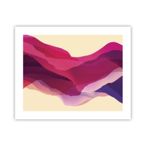 Pôster - Ondas de roxo - 50x40 cm