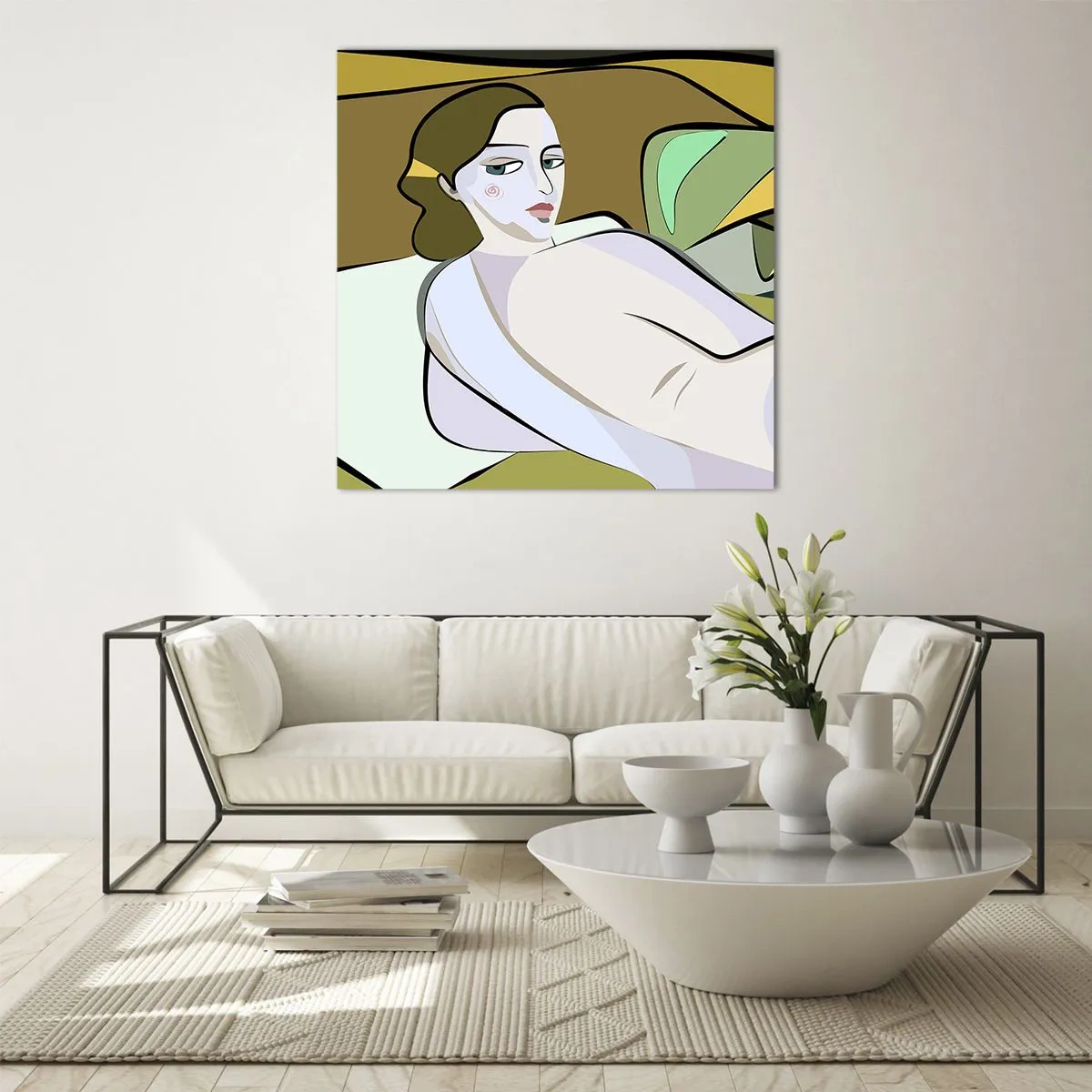 Quadro em vidro - Retrato íntimo - 50x50 cm