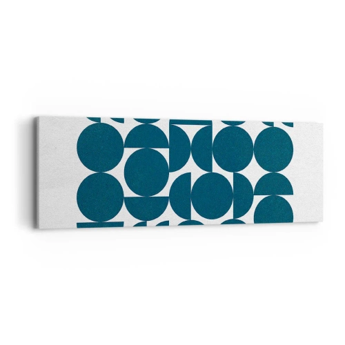 Quadro em tela - Círculos e semicírculos - 90x30 cm