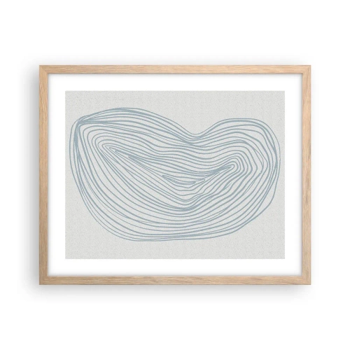 Pôster com moldura de carvalho claro - Deixe cair o sorriso - 50x40 cm