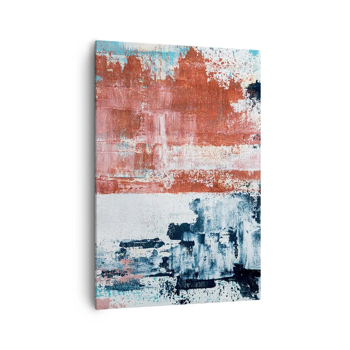 Quadro em tela - Meio a meio abstrato - 70x100 cm