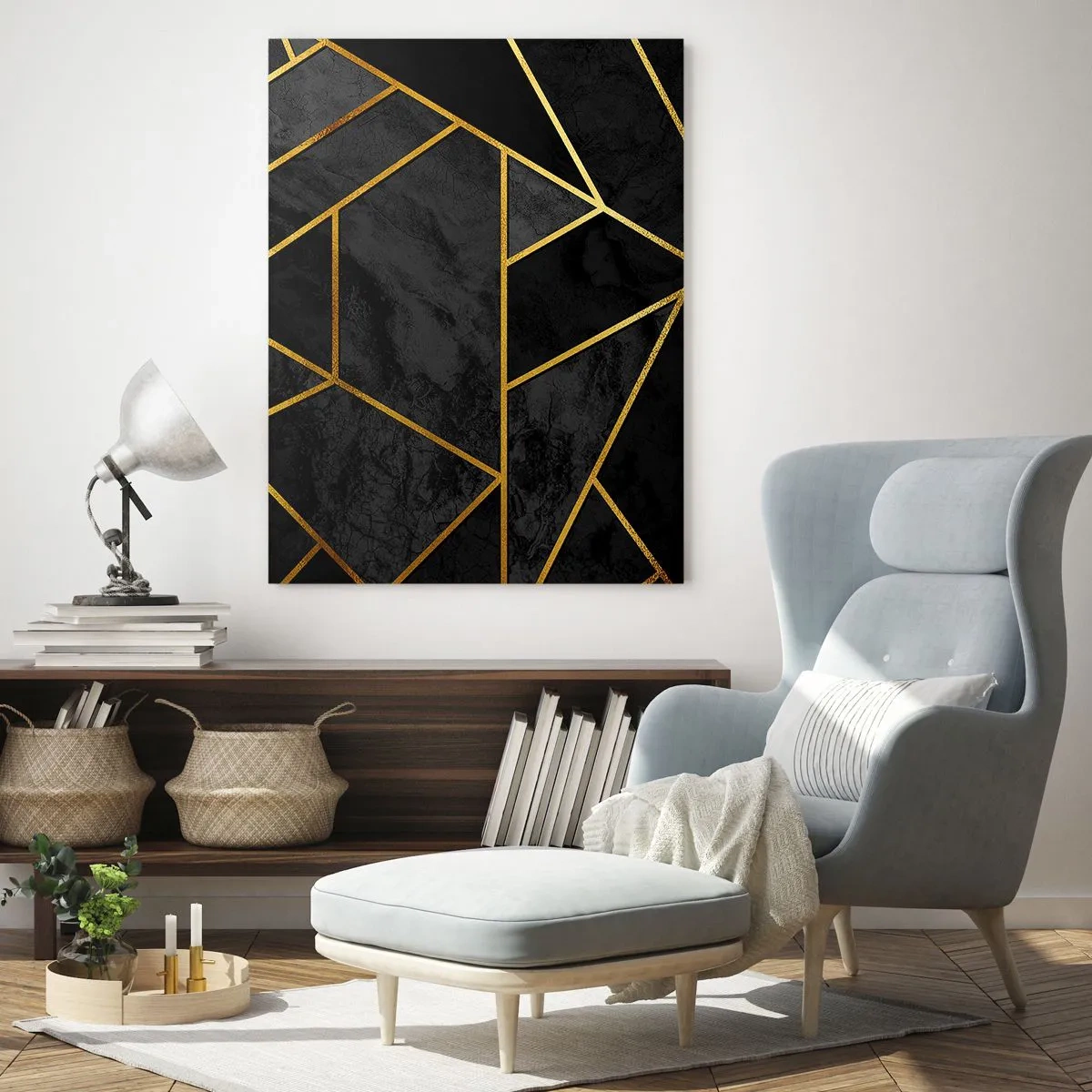 Quadro em vidro - Escuridão e esplendor - 50x70 cm
