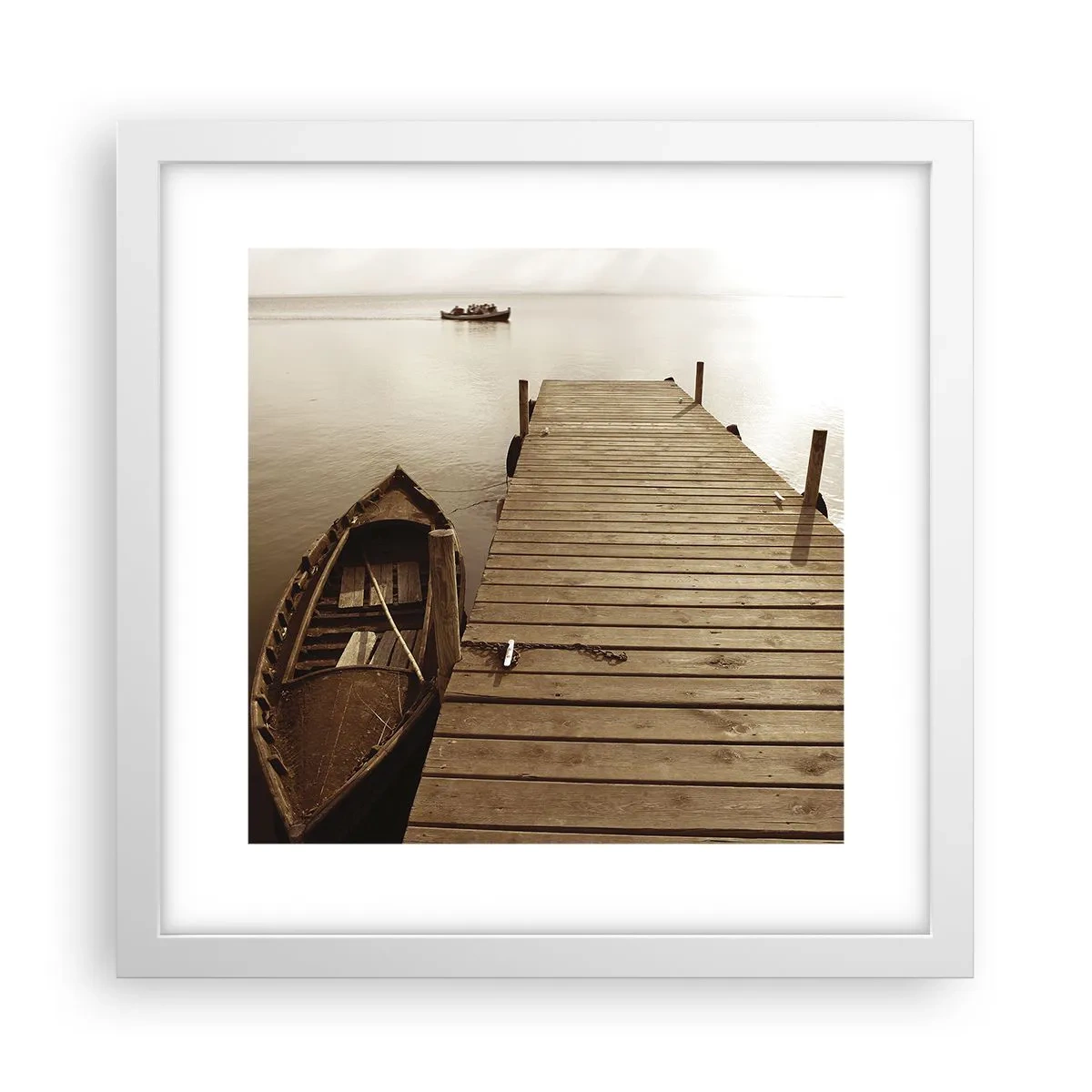 Pôster em moldura branca - Paz de espírito - 30x30 cm