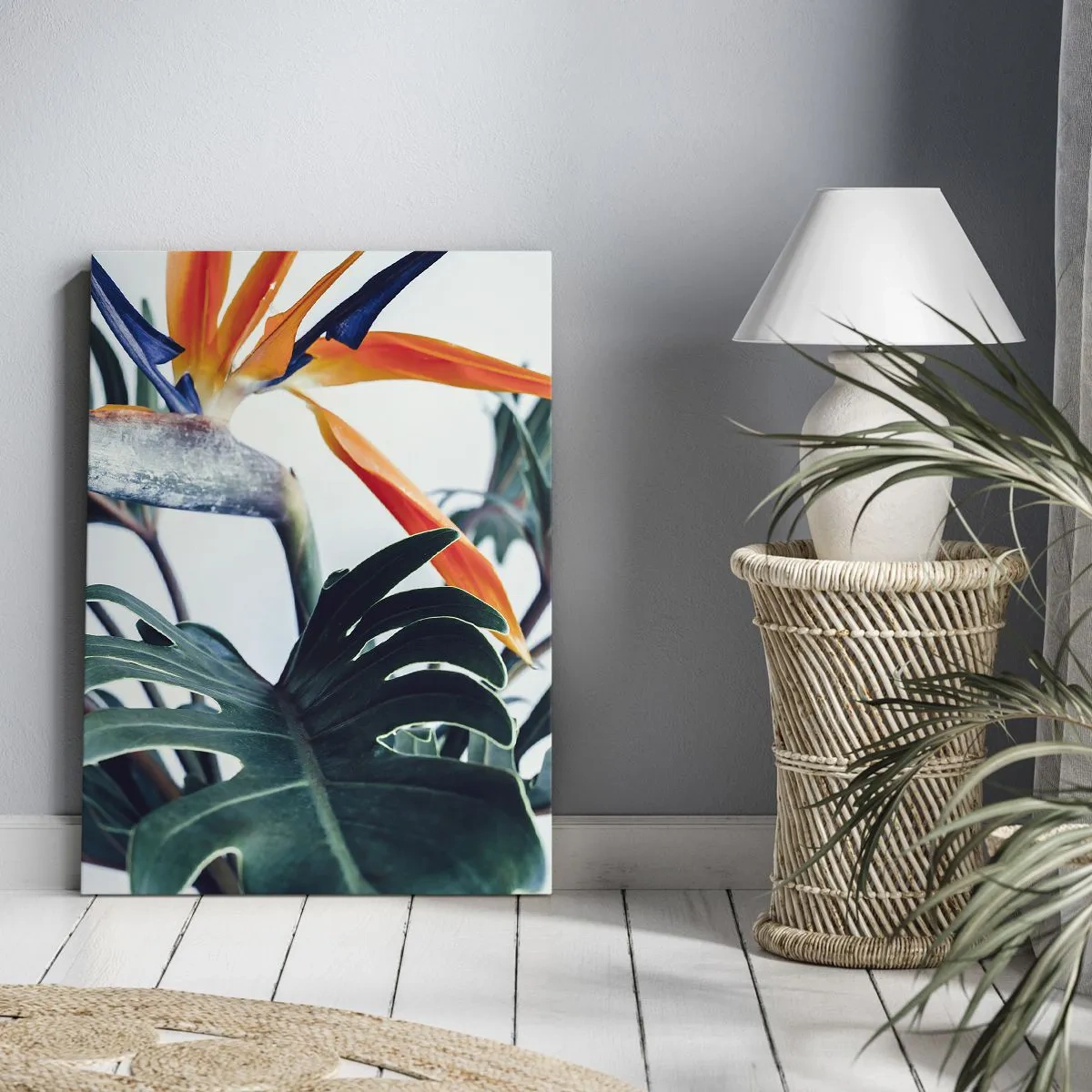 Quadro em tela - Arbusto de passarinho - 50x70 cm