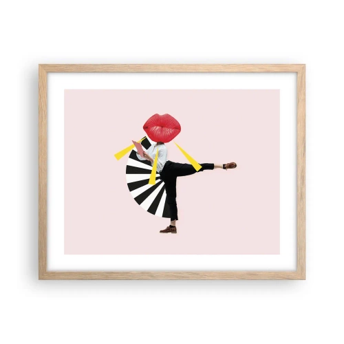 Pôster com moldura de carvalho claro - Arte pop surreal - 50x40 cm