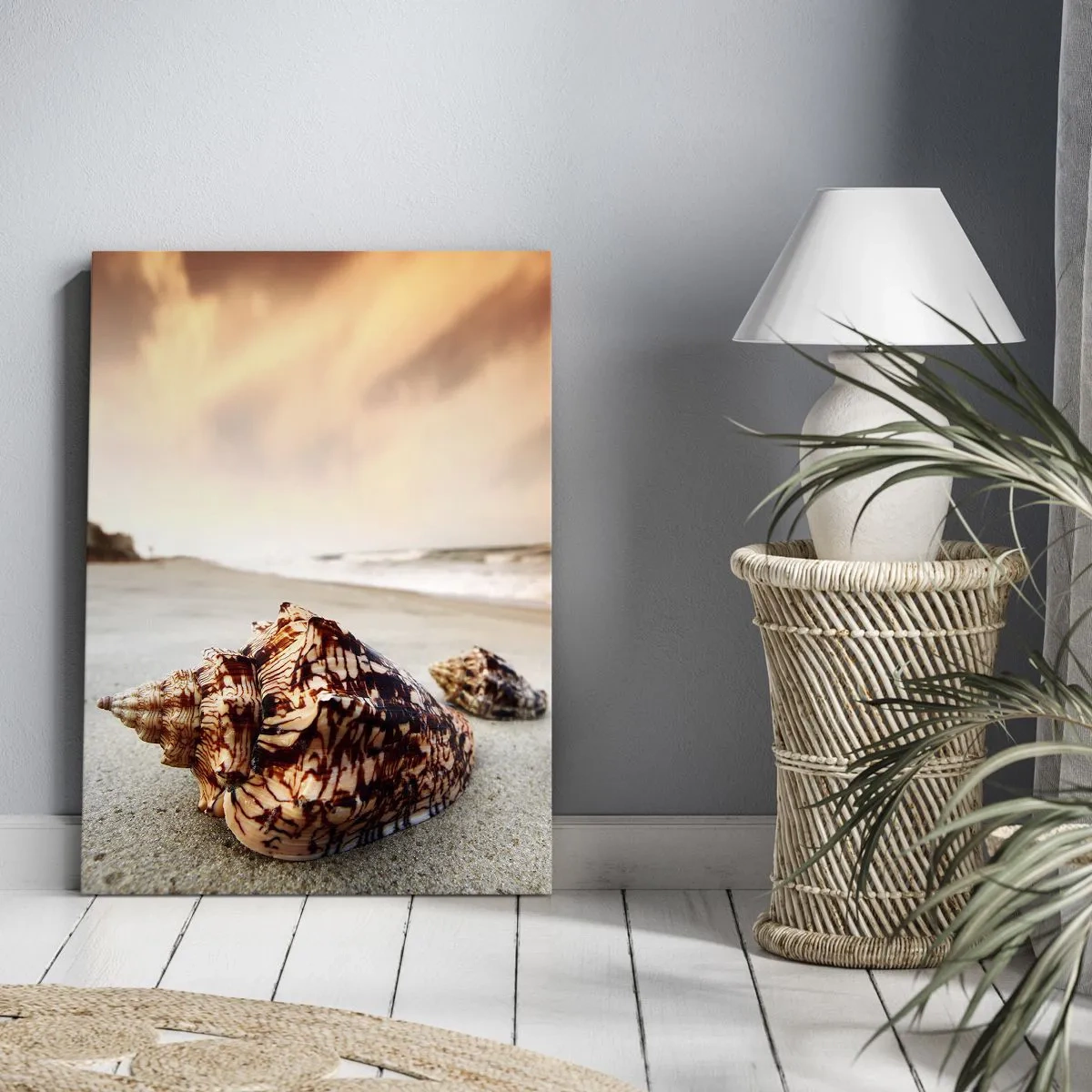 Quadro em tela - Expulso pelas ondas - 45x80 cm