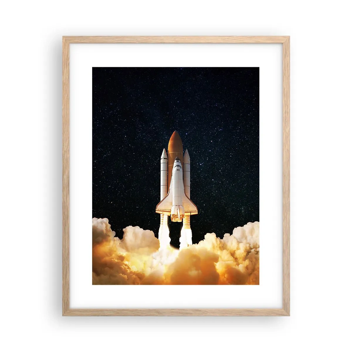 Pôster com moldura de carvalho claro - Ad astra! - 40x50 cm