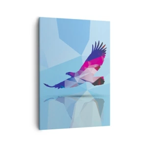 Quadro em tela - Águia em cristal lilás - 50x70 cm