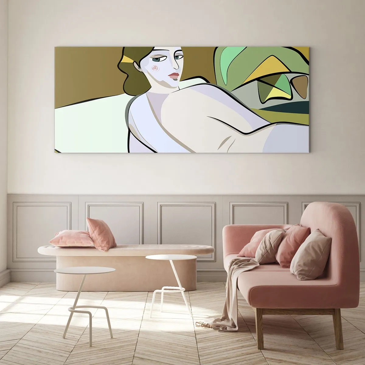 Quadro em vidro - Retrato íntimo - 100x40 cm