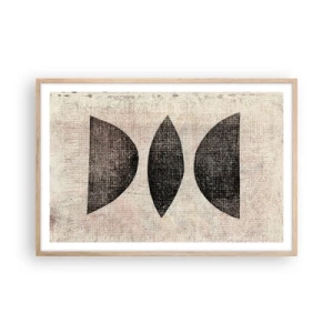 Pôster com moldura de carvalho claro - Abstração étnica - 91x61 cm