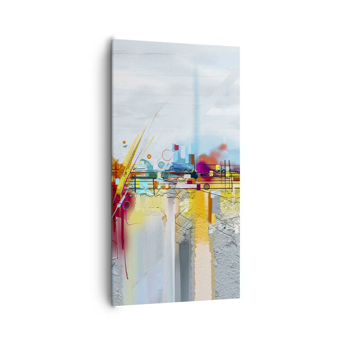 Quadro em tela - Ponte da alegria sobre o rio da vida - 65x120 cm