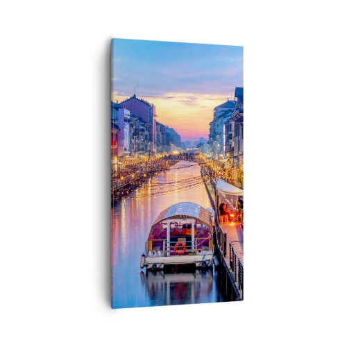 Quadro em tela - Uma noite de luz e diversão - 55x100 cm