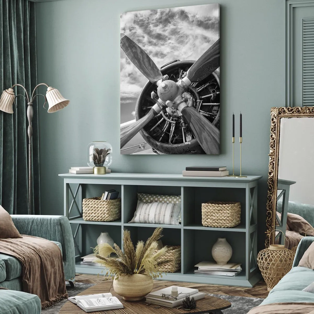 Quadro em tela - O conquistador dos céus - 50x70 cm