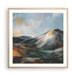 Pôster com moldura de carvalho claro - Cru e lindo - 60x60 cm