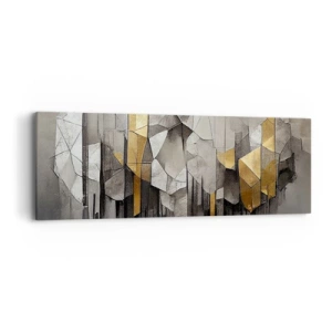 Quadro em tela - Composição de gelo e luz - 90x30 cm