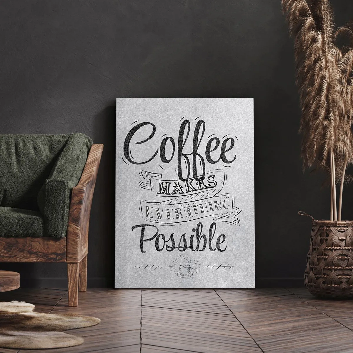 Quadro em tela - Como podes não amar café - 50x70 cm