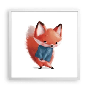 Pôster em moldura branca - Fico bonito nisto? - 60x60 cm