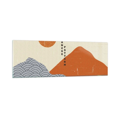 Quadro em vidro - No espírito japonês - 90x30 cm