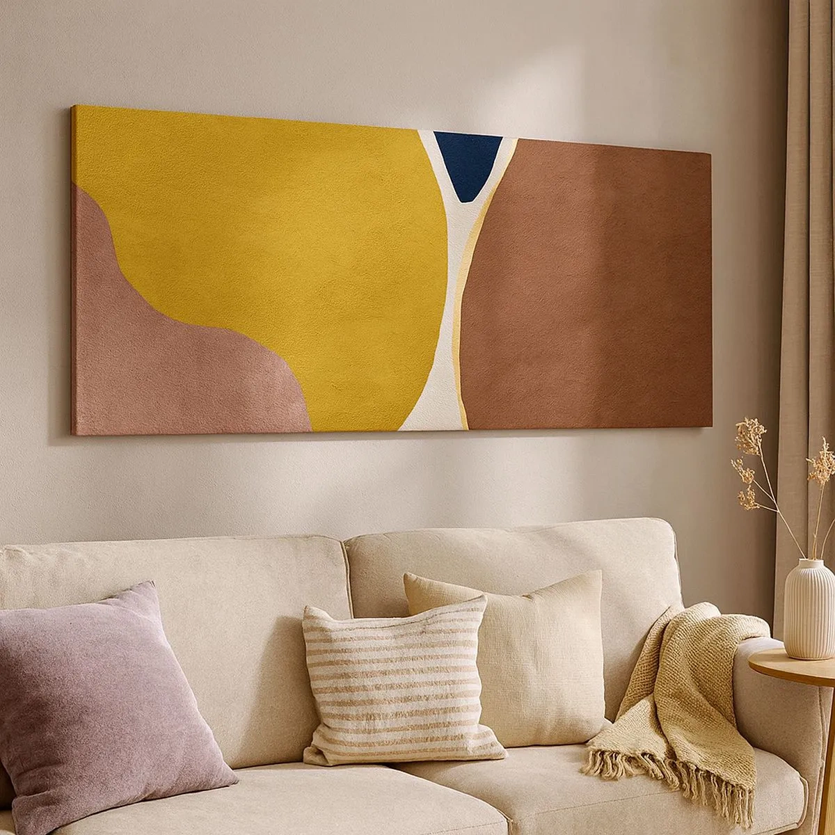 Quadro em tela - Abstração – um lugar no espaço - 100x40 cm