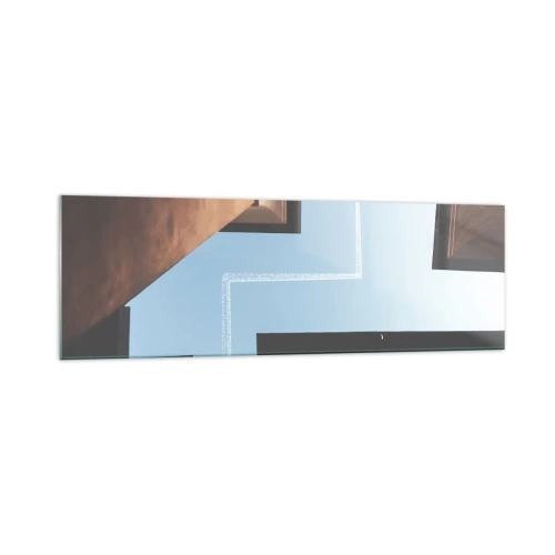 Quadro em vidro - Acima do labirinto da cidade - 160x50 cm