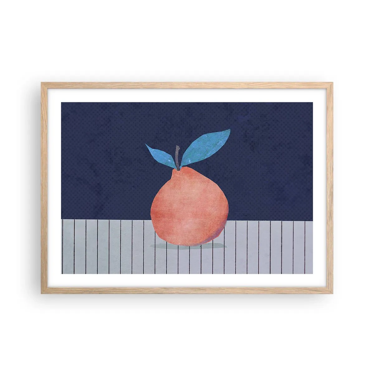 Pôster com moldura de carvalho claro - Convexidade e plano - 70x50 cm