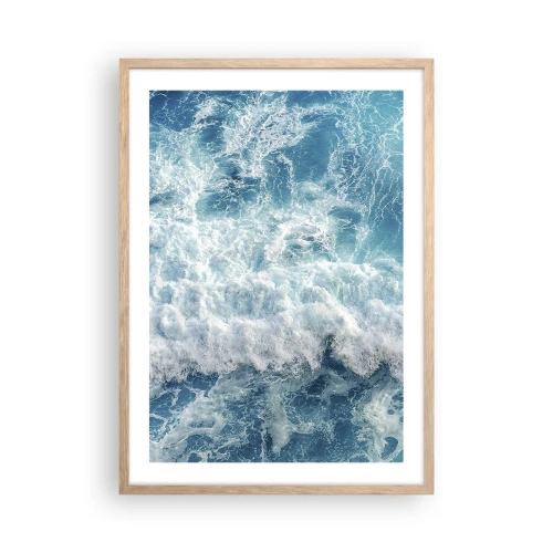 Pôster com moldura de carvalho claro - Alegremente e aos saltos - 50x70 cm