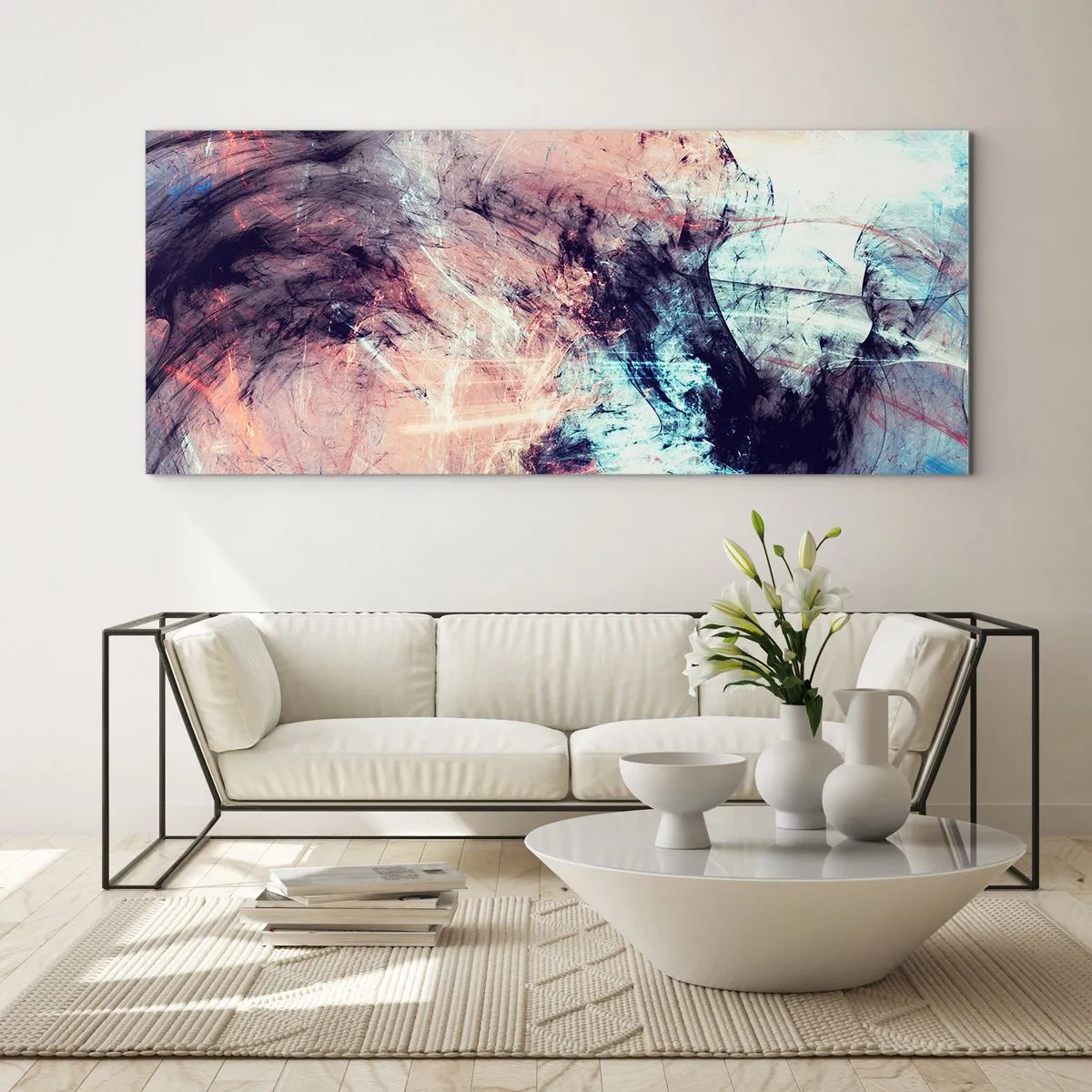 Quadro em vidro - Sinta o vento - 100x40 cm