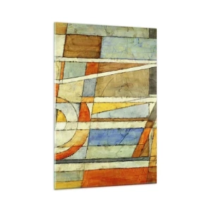 Quadro em vidro - Cubismo em construção - 80x120 cm