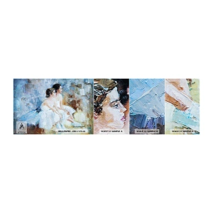 Amostra de papel de parede autocolante Deluxe Sticker - O descanso dos jovens cisnes  - Bailarina, Dança, Balé - 100x30 cm