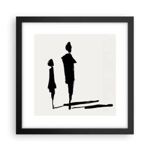 Pôster com moldura preta - Certeza que juntos? - 30x30 cm