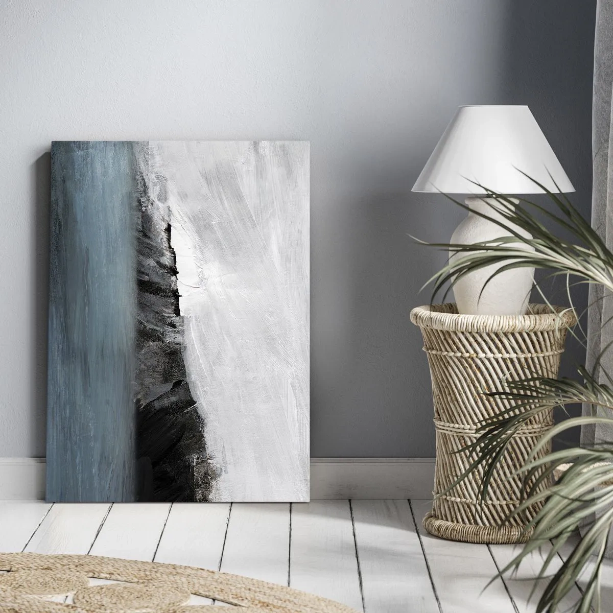 Quadro em tela - Água – terra: choque dos elementos - 70x100 cm