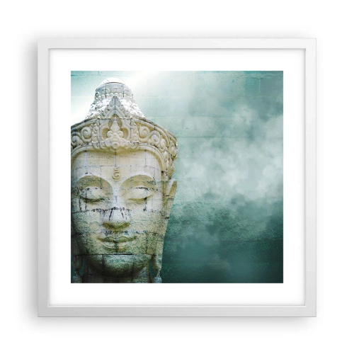 Pôster em moldura branca - Em busca da luz - 40x40 cm