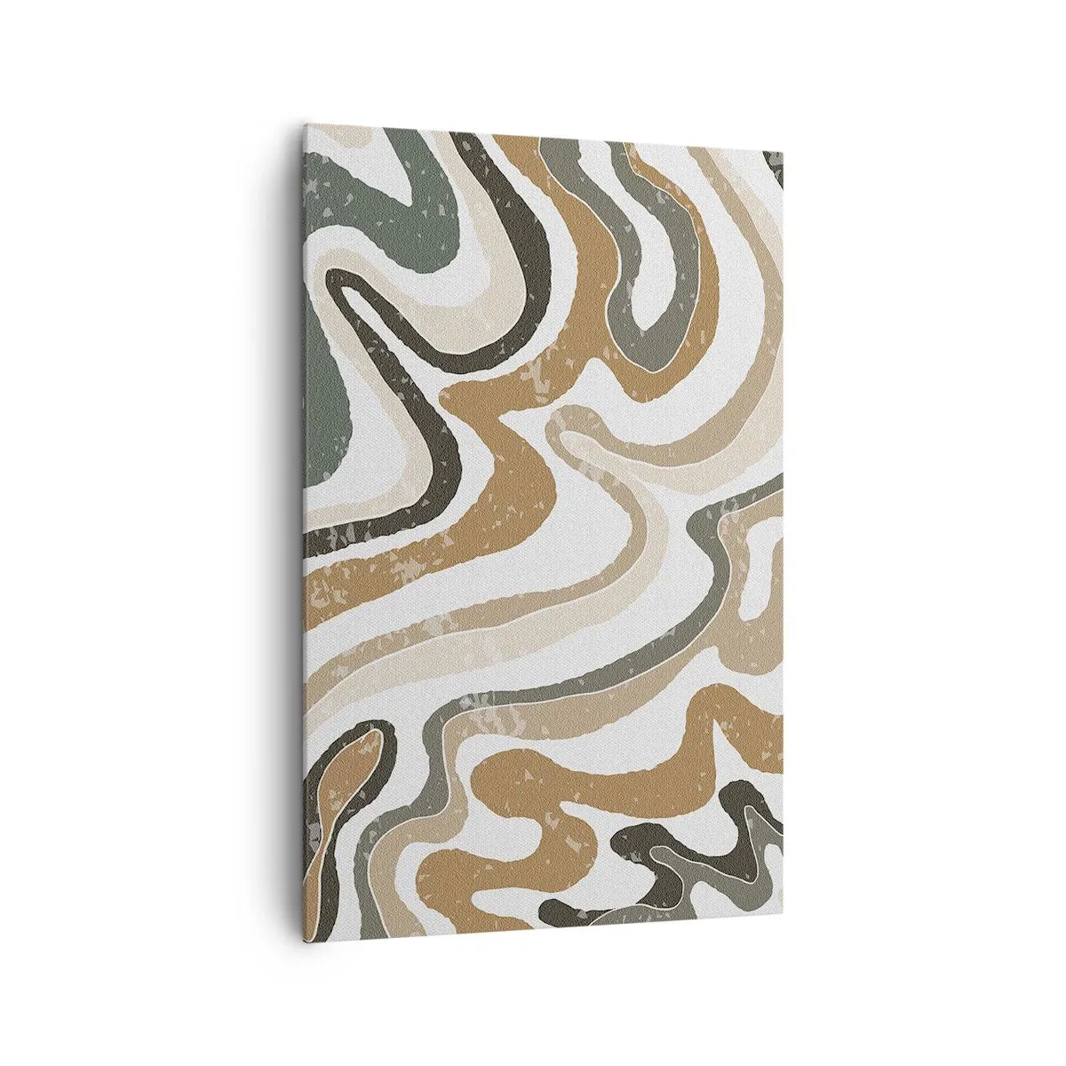 Quadro em tela - Meandros de cores da terra - 80x120 cm