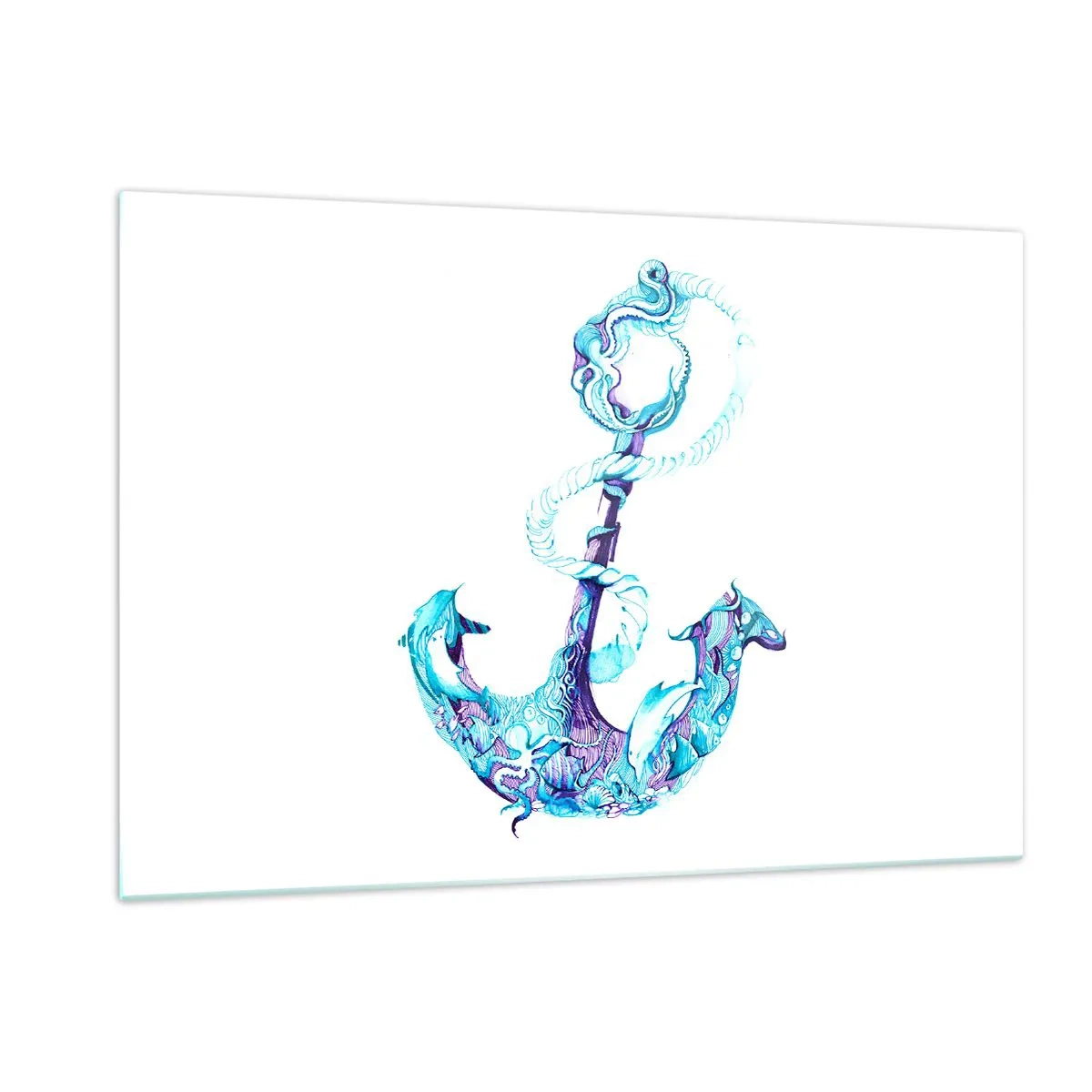 Quadro em vidro - Guardião dos segredos do mar - 120x80 cm