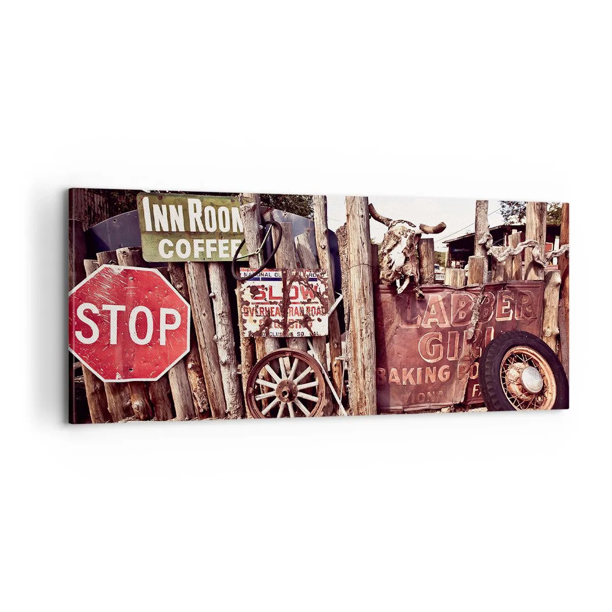 Quadro em tela - E o tempo parou - 100x40 cm