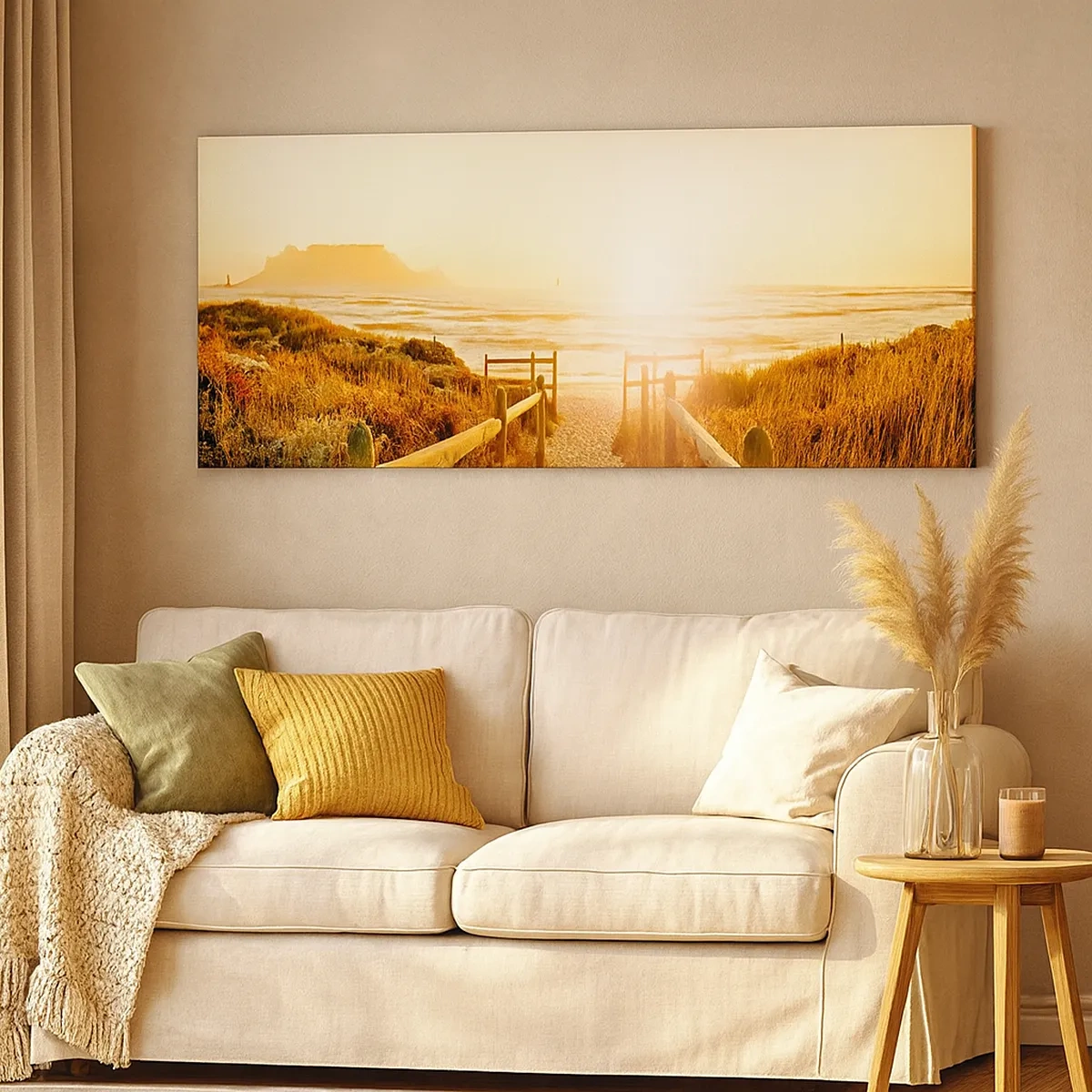 Quadro em tela - Pelaa duna, em direção ao sol - 30x30 cm