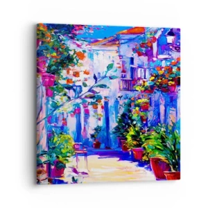 Quadro em tela - Impressão - rua italiana - 30x30 cm