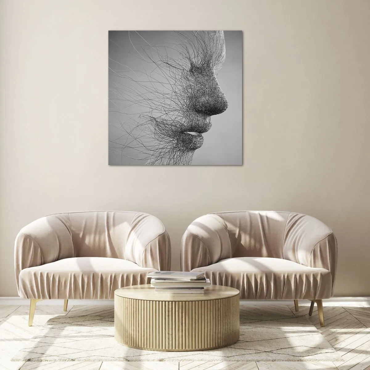 Quadro em vidro - Espírito do vento - 70x70 cm