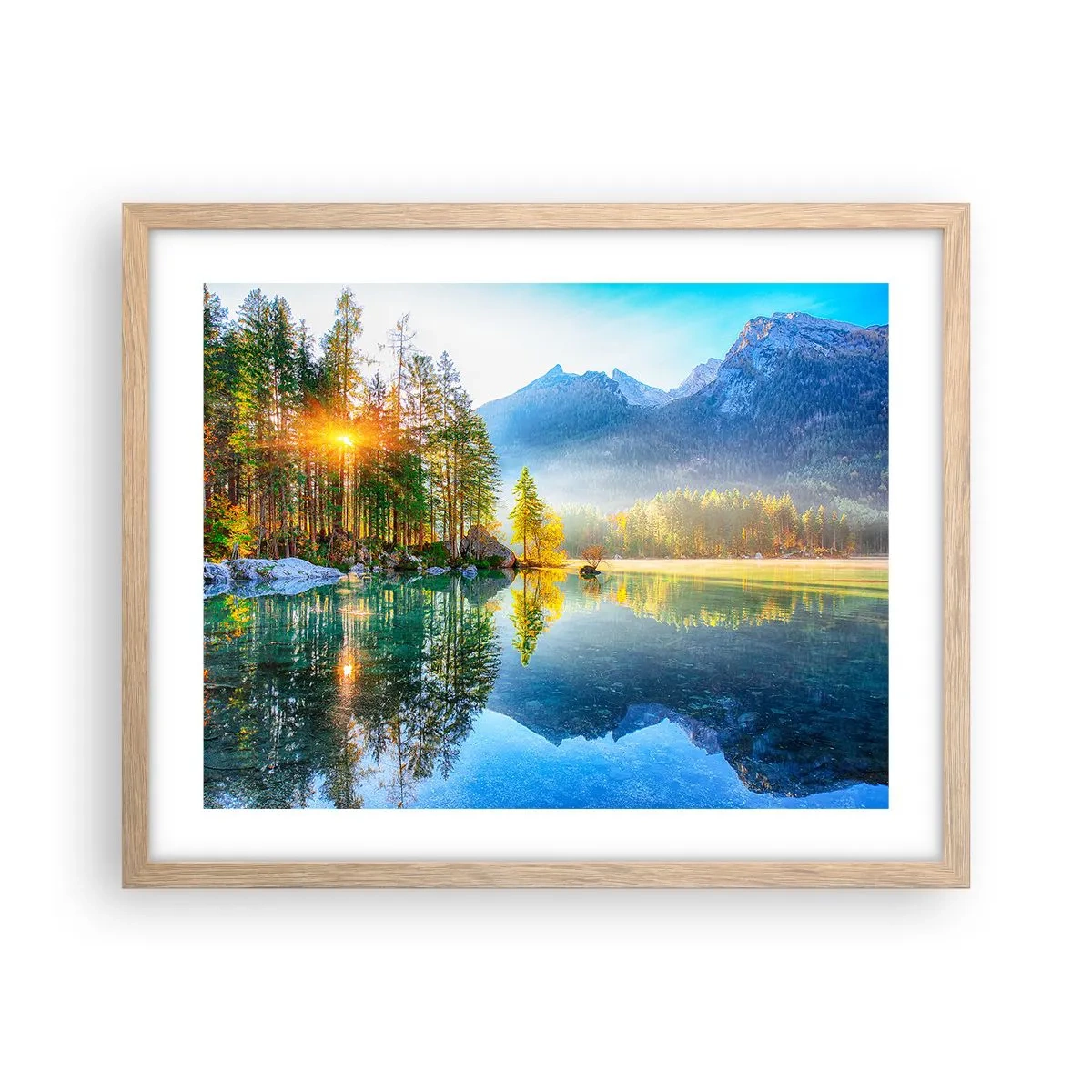 Pôster com moldura de carvalho claro - Majestade e doçura - 50x40 cm