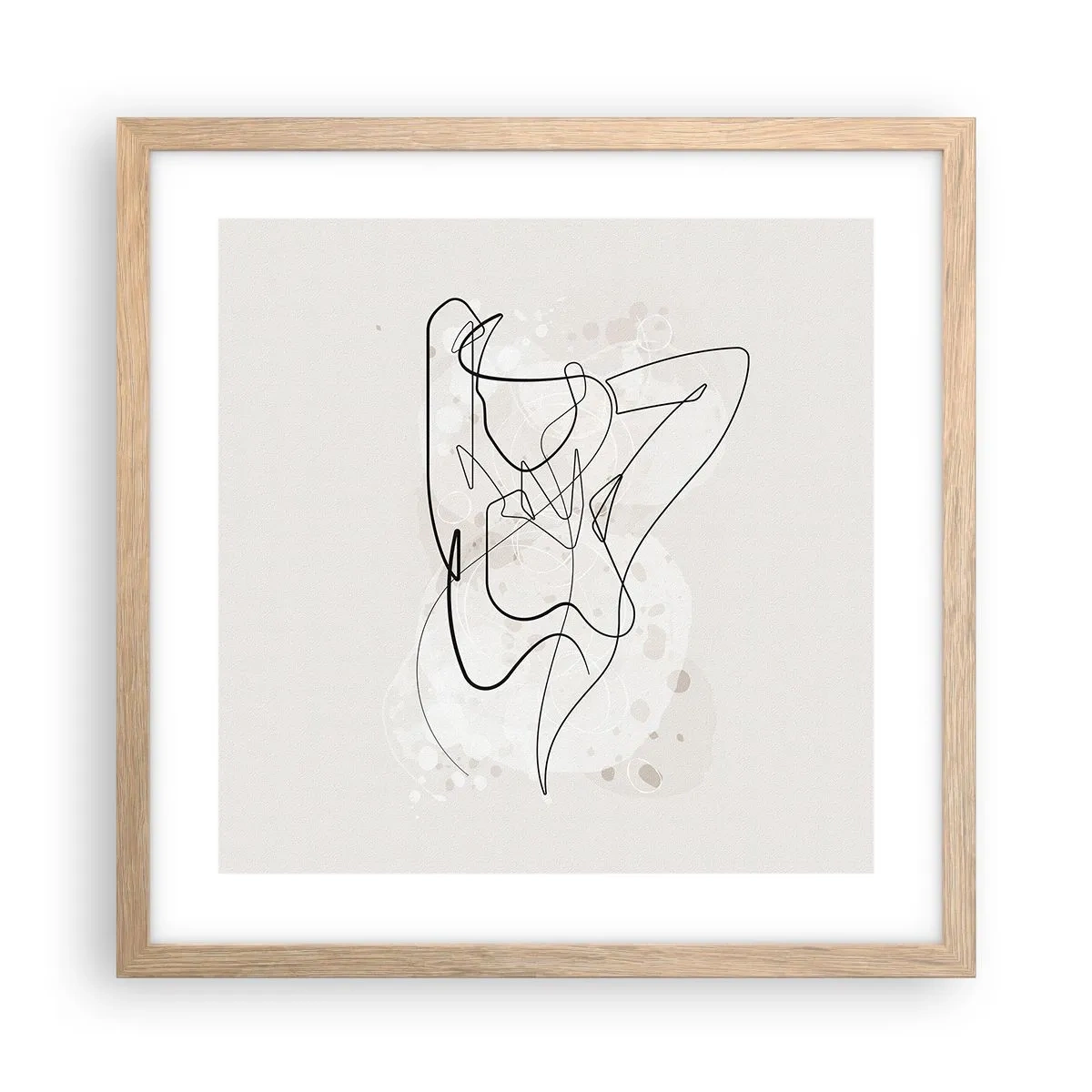 Pôster com moldura de carvalho claro - A arte da sedução - 40x40 cm