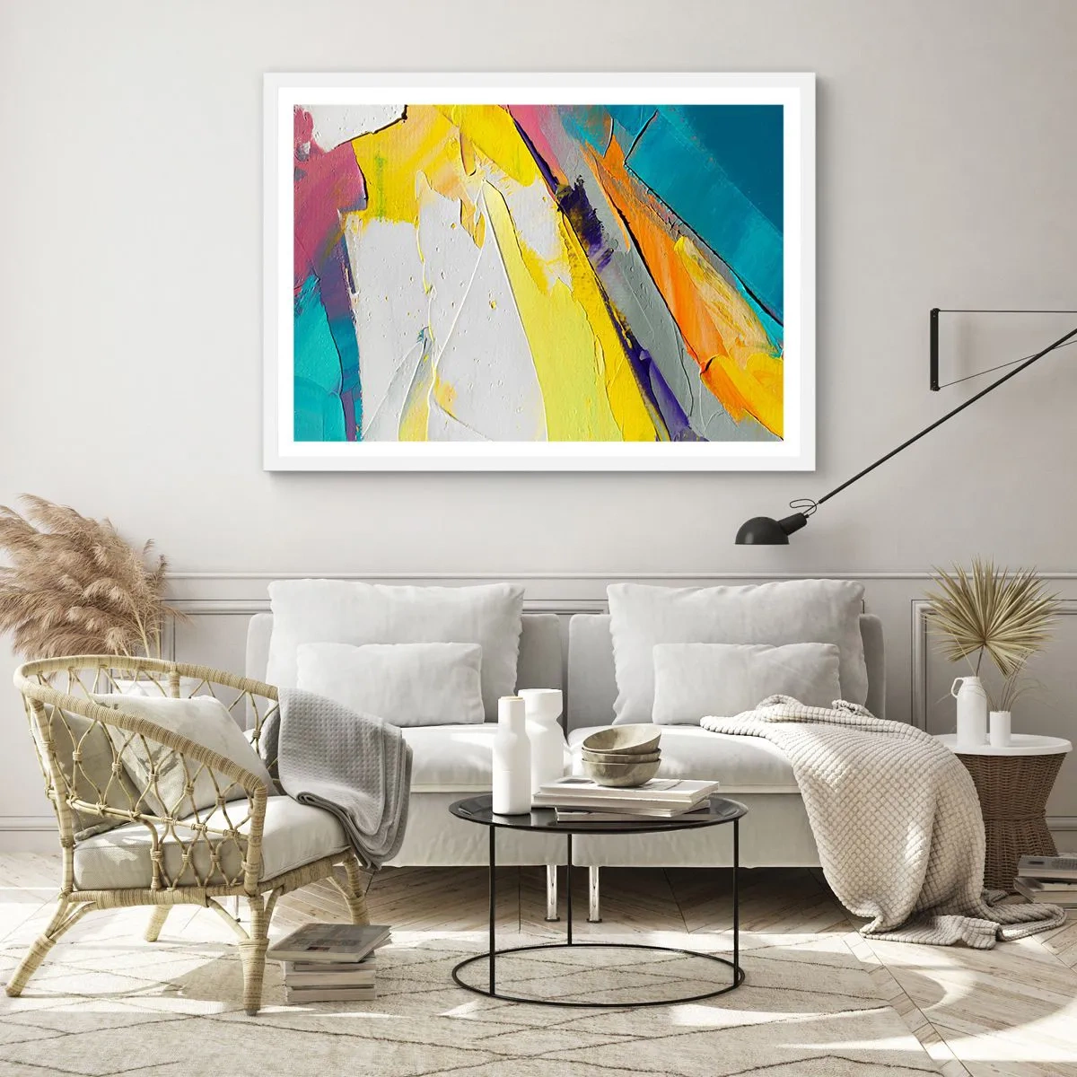 Pôster em moldura branca - Anatomia da luz - 50x40 cm