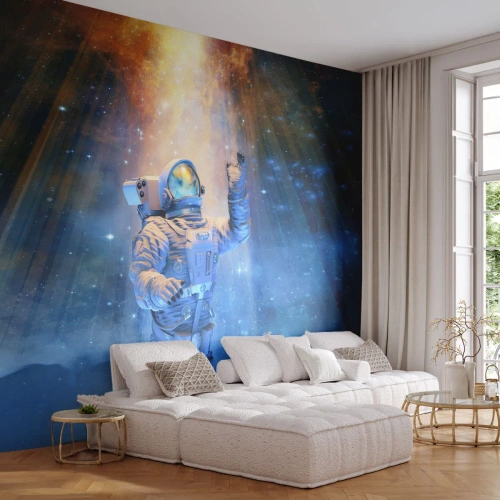 Papel de Parede Autocolante Deluxe Sticker - Finalmente chegamos - Abstração, Astronauta, Cosmos - 350x256 cm