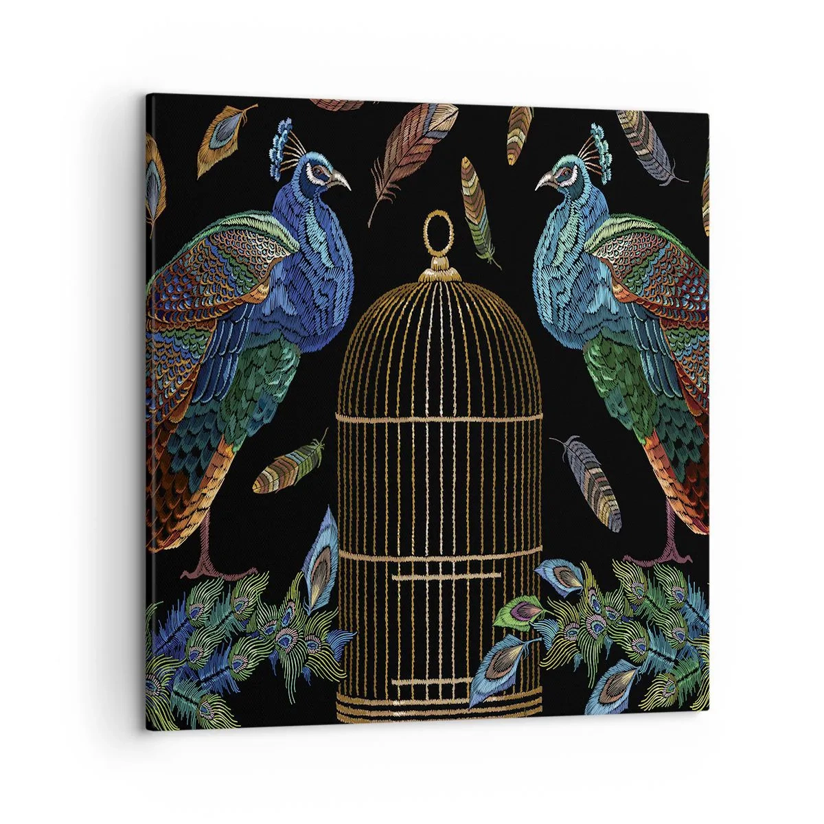 Quadro em tela - Em vestes reais - 50x50 cm