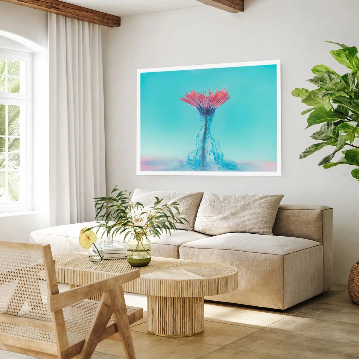 Pôster - Num abraço revigorante - 100x70 cm