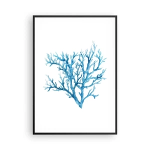 Pôster com moldura preta - Filigrana náutica - 70x100 cm