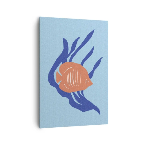 Quadro em tela - Habitante das águas de coral - 70x100 cm