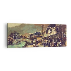 Quadro em tela - A vida como uma riqueza cinzenta - 140x50 cm